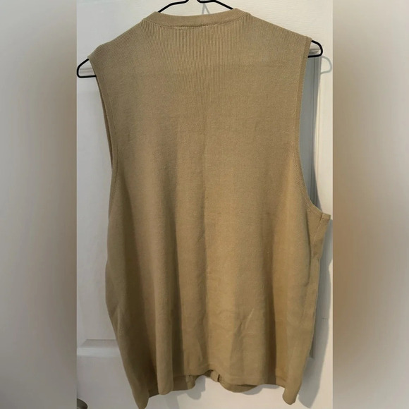 NWT Vintage FRANCO VALERI Embellished beaded cotton knit long vest streetwear L - Picture 5 of 5